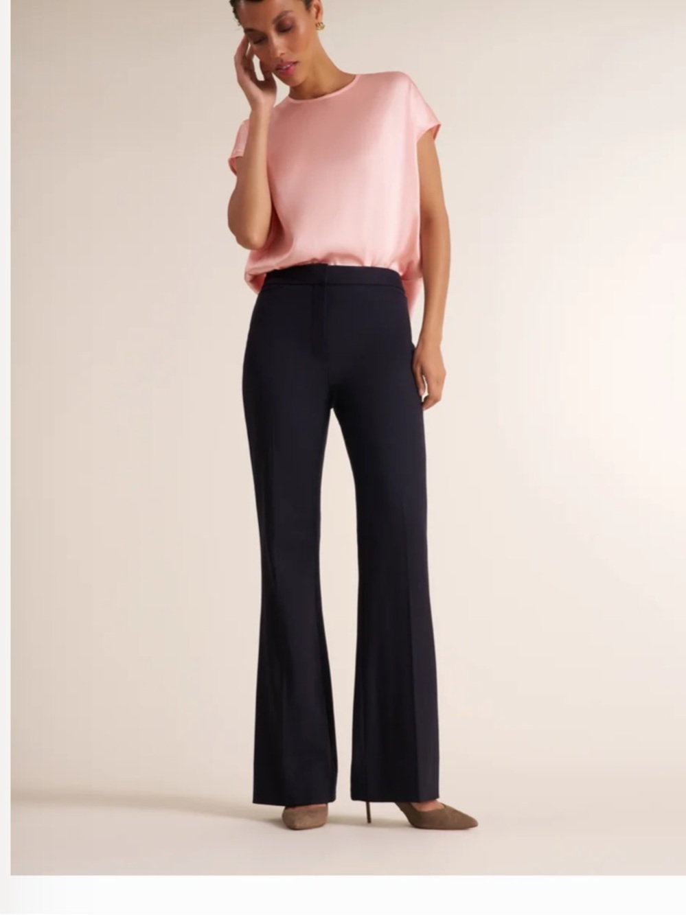 Horton Flare Trouser - Navy